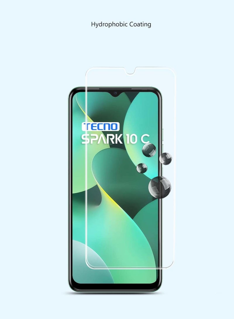 Techie HD Tempered Glass Screen Protector for Tecno Spark 10C - Anti Reflection Anti Bubbles 9H Hardness 0.33 mm Rounded Edges Easy Installation - Image 4