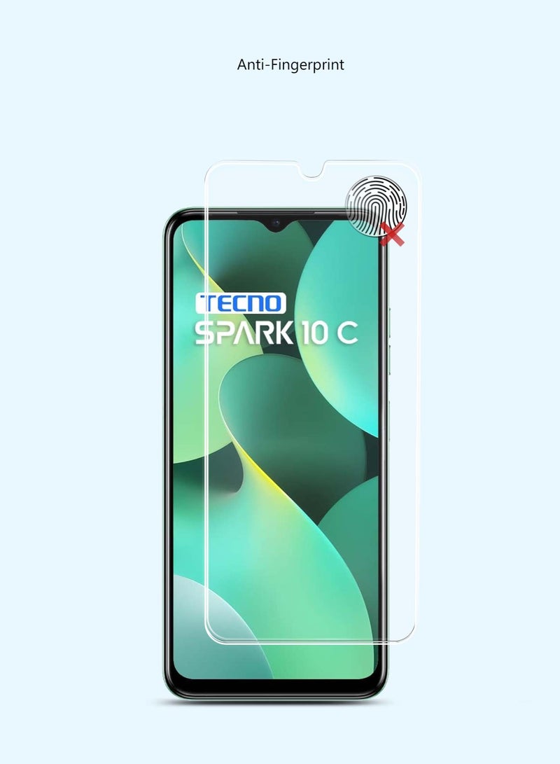 Techie HD Tempered Glass Screen Protector for Tecno Spark 10C - Anti Reflection Anti Bubbles 9H Hardness 0.33 mm Rounded Edges Easy Installation - Image 2