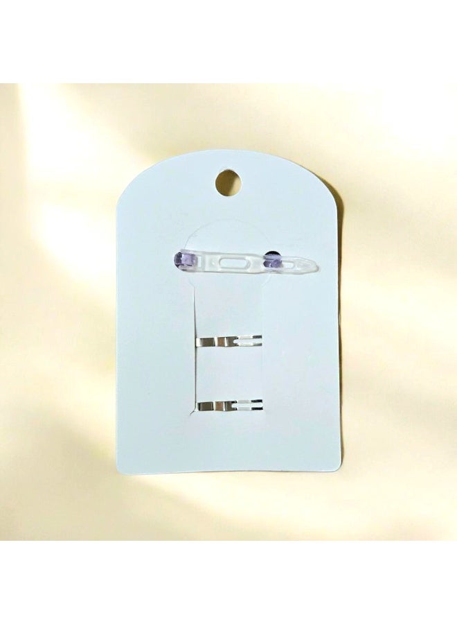 مجموعة من ٣ كلبس للشعر / بنفسجي - Image 2