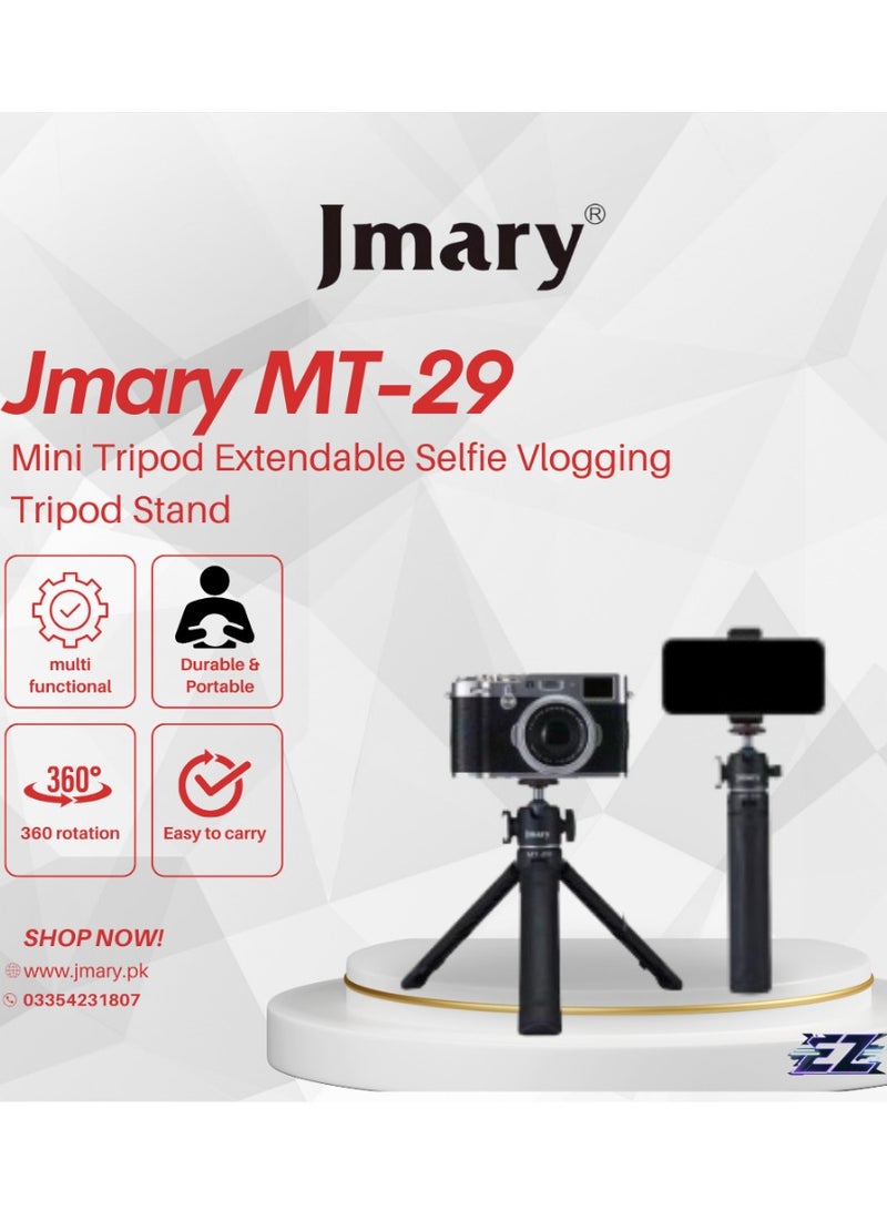 ELTRAZONE Mini Tripod Extendable Selfie Vlogging Tripod Stand  - Image 1
