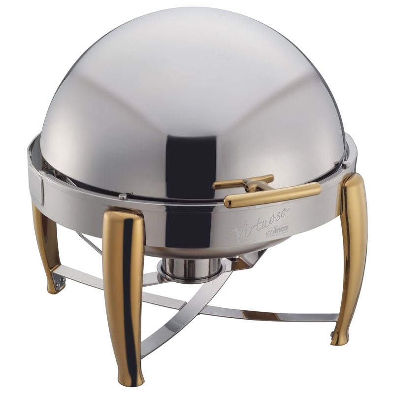 Winco Winco Virtuoso Round Food Chafer 6Quart Gold Accent 