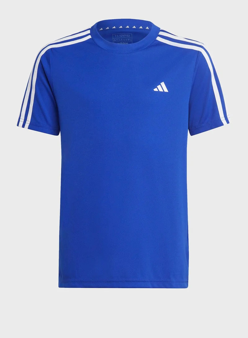 Adidas Kids Train Essential 3 Stripes T-Shirt Set