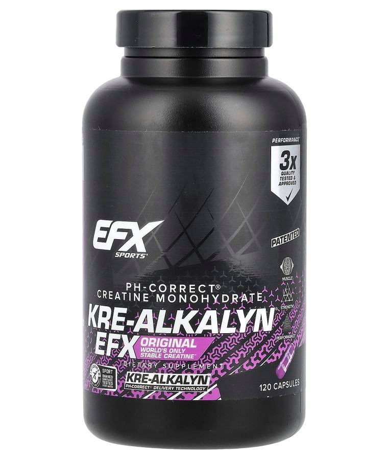 EFX SPORTS Kre-Alkalyn® EFX 120 Capsules (750 mg per Capsule)