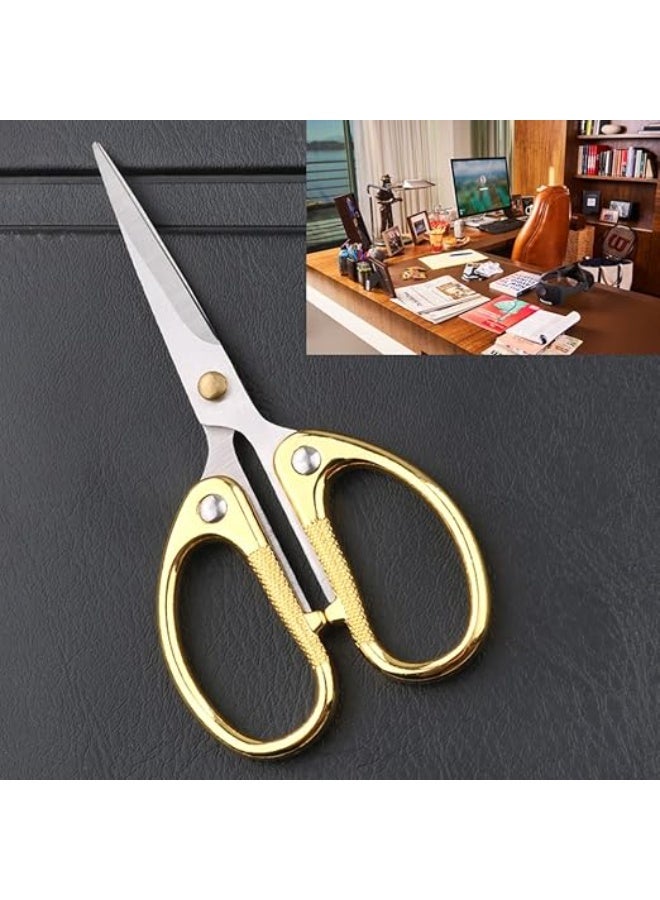 مقص حاد متعدد الأغراض من الفولاذ المقاوم للصدأ، للخياطة - قص الجلد الناعم - قص القماش - Image 2