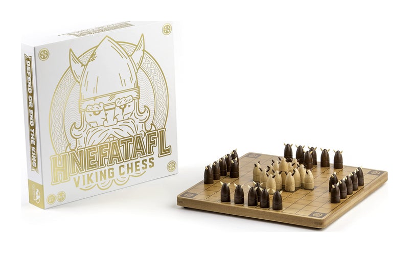 marbles Hnefatafl Two Player Strategy Game with Wooden Game Board for Kids and Adults - Image 3