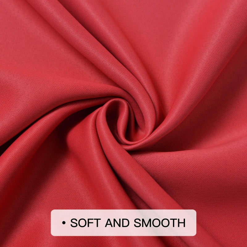 COSVIYA Grommet Ombre Room Darkening Curtains 63 inches Length for Kids Bedroom Polyester Light Blocking Red and Black Gradient Window Drapes/Curtains for Living Room/Kitchen 2 Panels  52x63 inches - Image 5