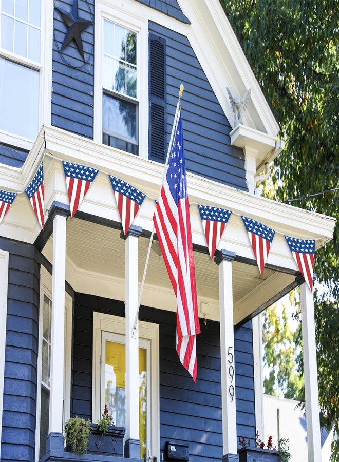 BASHOUT USA Flag Pennant Banner | 100’ FT. Long American String Flags | 18” Inch Tall Triangle Flag Decorations USA Party | Stars and Stripes Bunting Garland | 4th of July Patriotic Decoration | BASHOUT - Image 5
