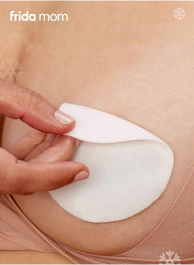 frida mom Cooling Hydrogel Nipple Pads Instant Relief For Sore Nipples Stays Cold 10X Longer Hydrating Vitamin E Ultra-Hygienic And Disposable  8 Pads  - Image 2