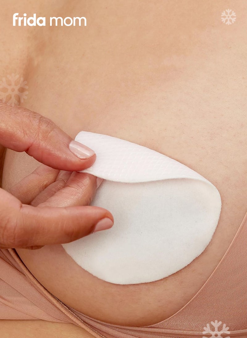Frida Mom Frida Mom Cooling Hydrogel Nipple Pads – Instant Relief for Sore Nipples, Stays Cold 10X Longer, Hydrating Vitamin E, Ultra-Hygienic & Disposable – 8 Pads  - Image 2