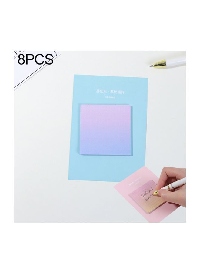 NIBEMINENT 8-Piece Gradient Notepad Blue/Pink - Image 2
