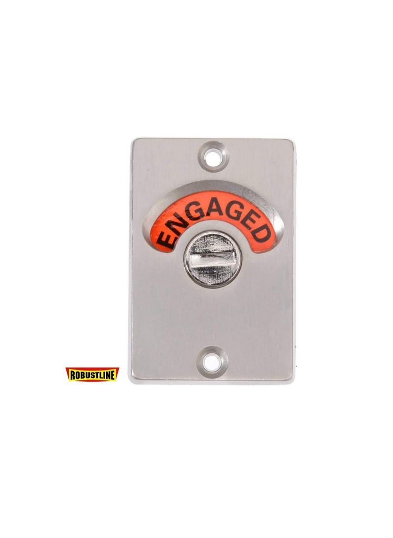 ROBUSTLINE - Robustline Public Toilet Indicator Bolt Lock Vacant/ Engaged Bathroom Toilet Privacy Door Lock Latch for Restroom Supplies (Chrome Plated) - Image 1