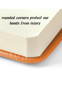 Excefore Hardcover PU Leather Sketchbook, 5" x 5", 58 Sheets 150 GSM Beige Dowling Paper, Office School Supplies, Notebooks Blank Pages Sketchbooks, for Beginners Artists, Orange  - Image 4