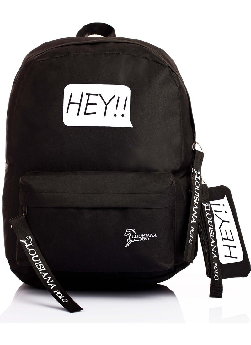 Louisiana Polo My Good Friend Unisex Backpack Black 1525  - Image 1