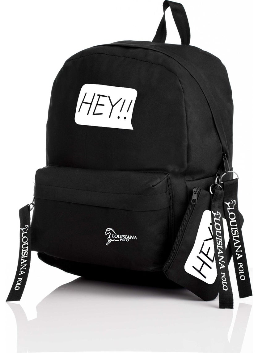 Louisiana Polo My Good Friend Unisex Backpack Black 1525  - Image 3
