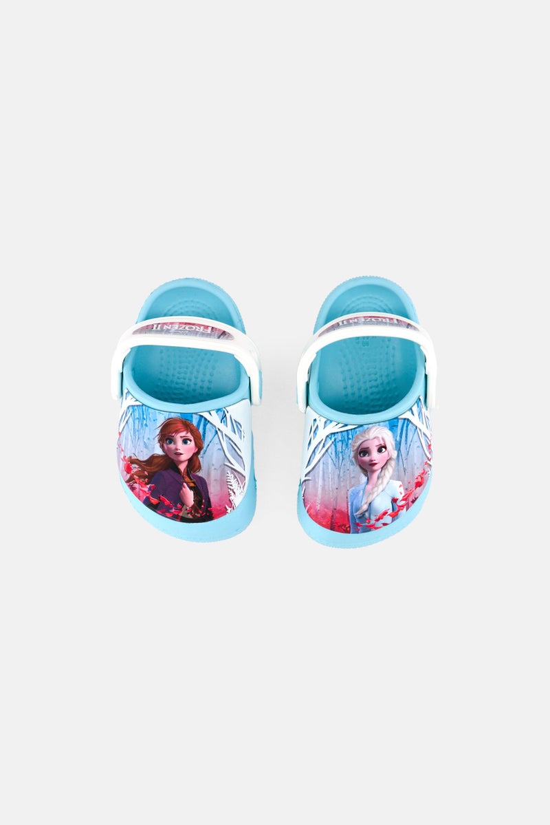 crocs Toddler Girl Disney Frozen II Slingback Clogs, Ice Blue - Image 4