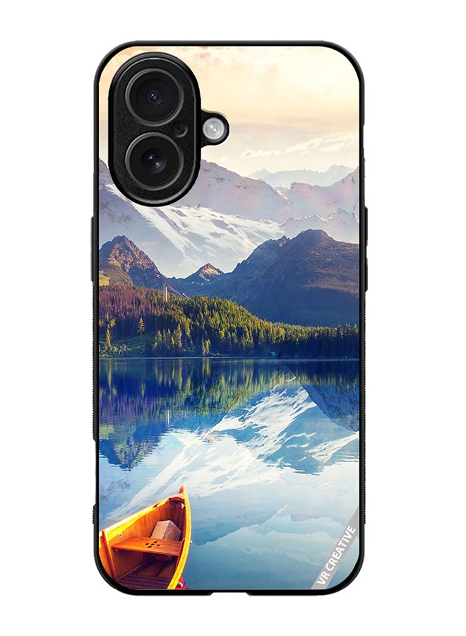 VR CREATIVE Protective Case Cover For Apple iPhone 17 Boat In River Scenery Design Multicolour