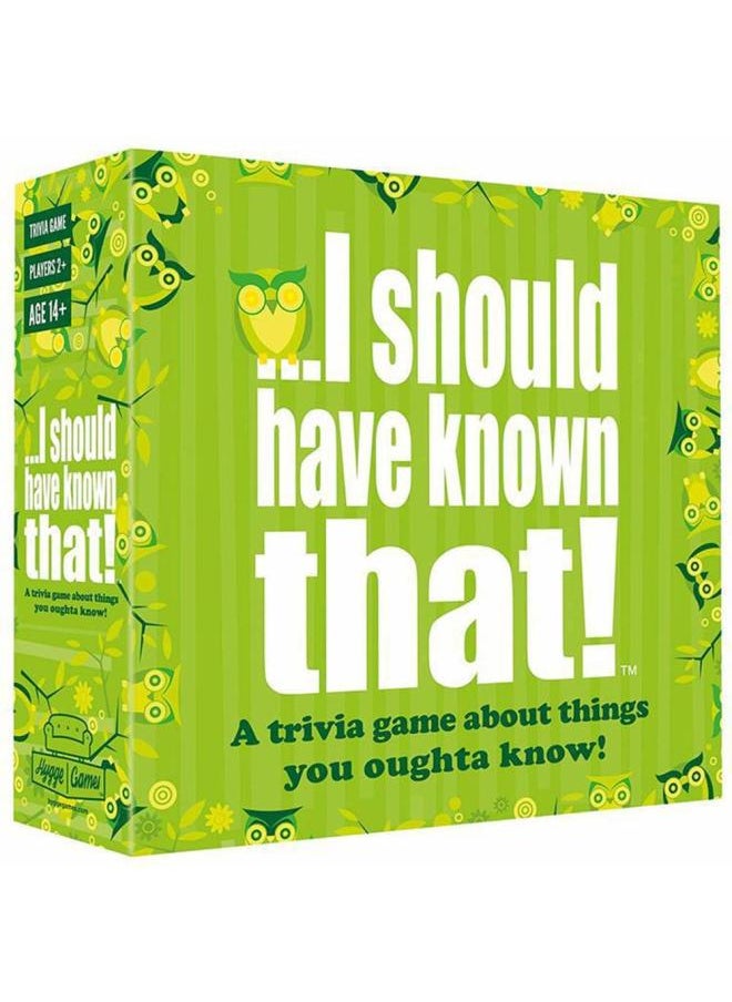 null - I Should Have Known That! English Board Game Card I Should Know Party Game Card-Color:I Should Have Known That Green Tree - Image 1