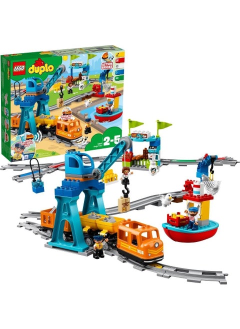 ® DUPLO® Cargo Train 10875 - Complementary Educational Toy Building Set Compatible with DUPLO Sets for Kids Ages 2 and Up (105 Pieces)