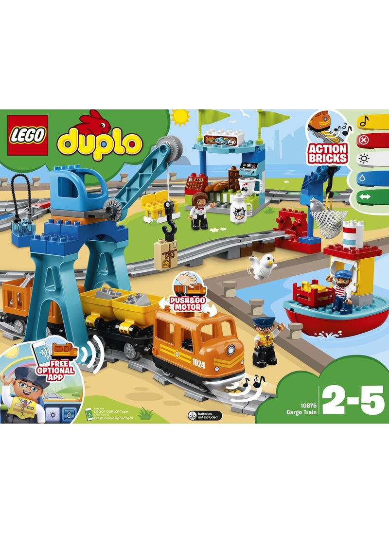 ® DUPLO® Cargo Train 10875 - Complementary Educational Toy Building Set Compatible with DUPLO Sets for Kids Ages 2 and Up (105 Pieces)