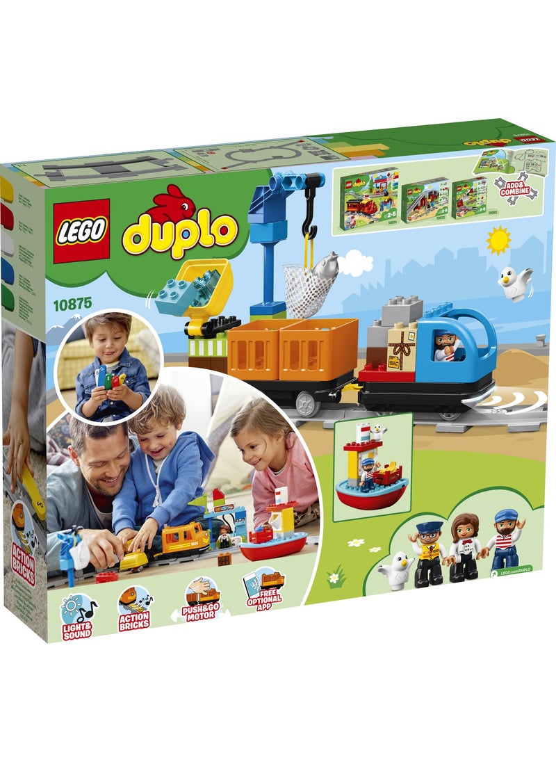 ® DUPLO® Cargo Train 10875 - Complementary Educational Toy Building Set Compatible with DUPLO Sets for Kids Ages 2 and Up (105 Pieces)