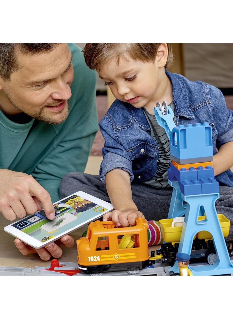 ® DUPLO® Cargo Train 10875 - Complementary Educational Toy Building Set Compatible with DUPLO Sets for Kids Ages 2 and Up (105 Pieces)