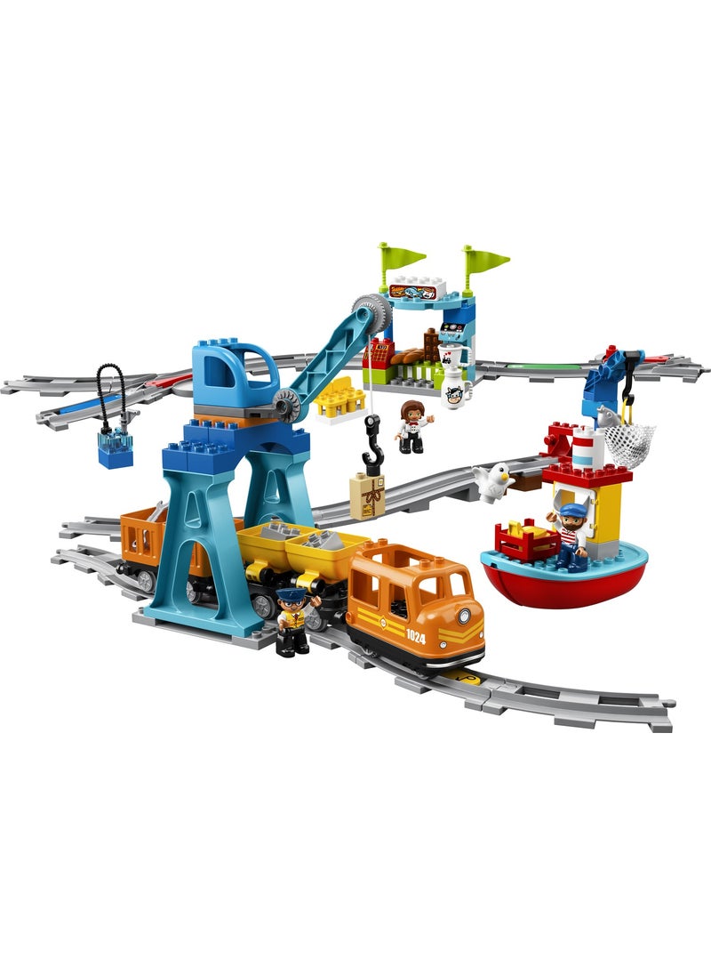 ® DUPLO® Cargo Train 10875 - Complementary Educational Toy Building Set Compatible with DUPLO Sets for Kids Ages 2 and Up (105 Pieces)
