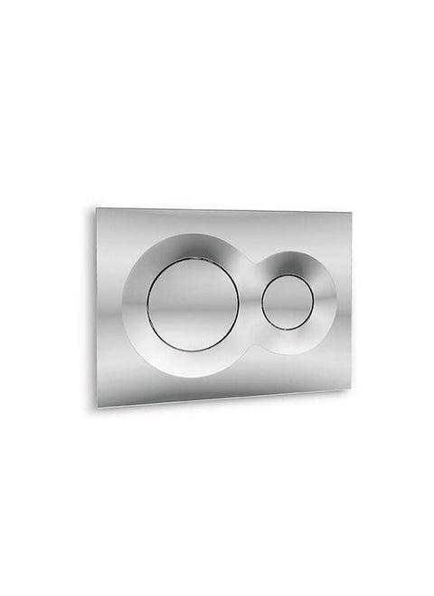 KOHLER LYNK Mechanical Dual-flush Faceplate in Polished Chrome color compatible with Kohler Mechanical in-wall tank or cistern tank