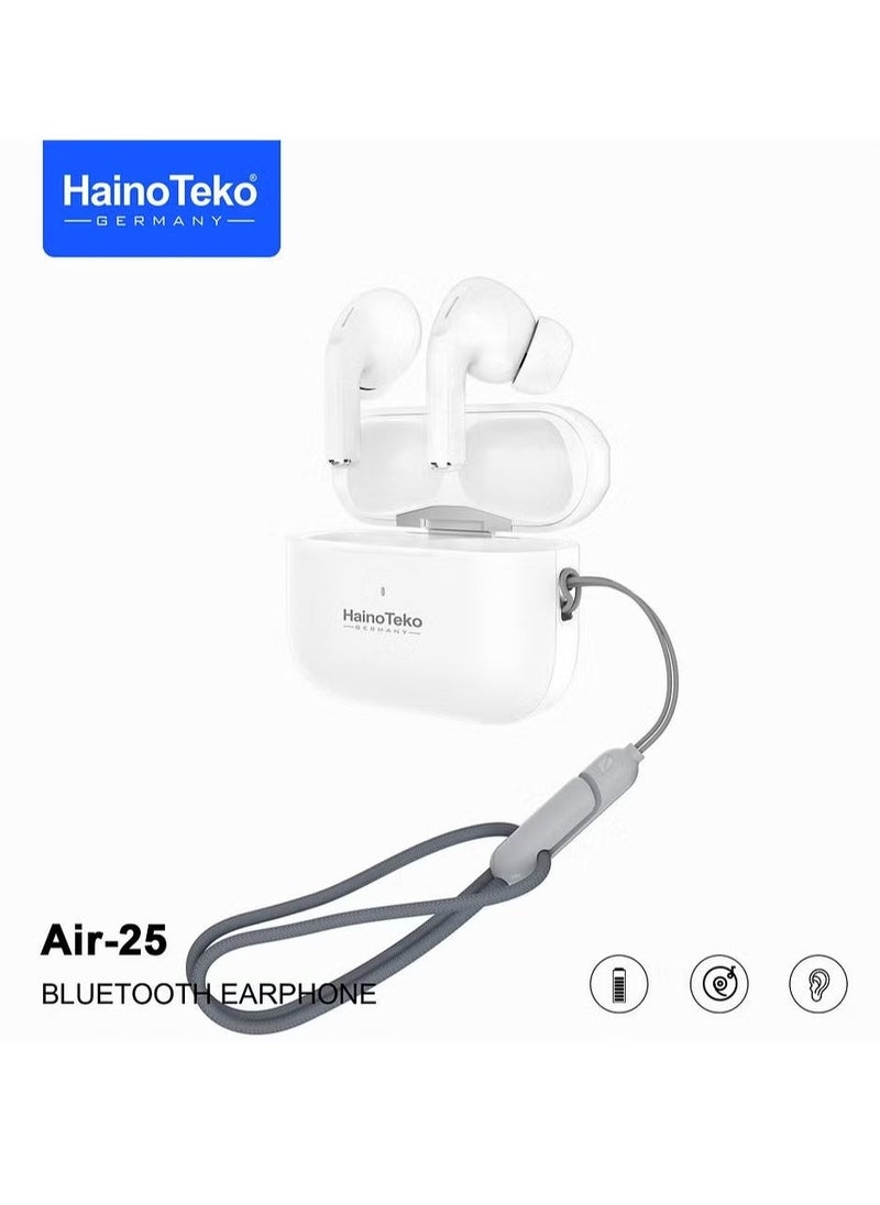 Haino Teko Air 25 True Wireless Bluetooth Earphones | Bass-Rich Sound & Super Clear Microphone for Calls | Bluetooth 5.0, Comfortable Fit, Long Battery Life, Ideal for Music & Hands-Free Calls - Image 2