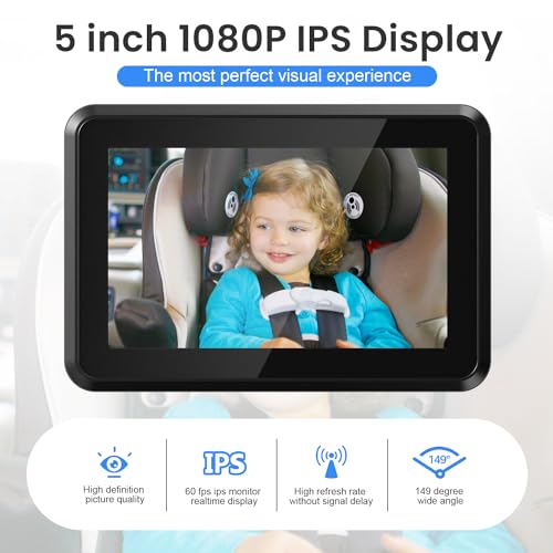 Itomoro Baby Car Mirror, HD Dual Channel with 2 IR Night Vision Camera, Easy 5 Min Installation for Rear Facing Seat - Image 4