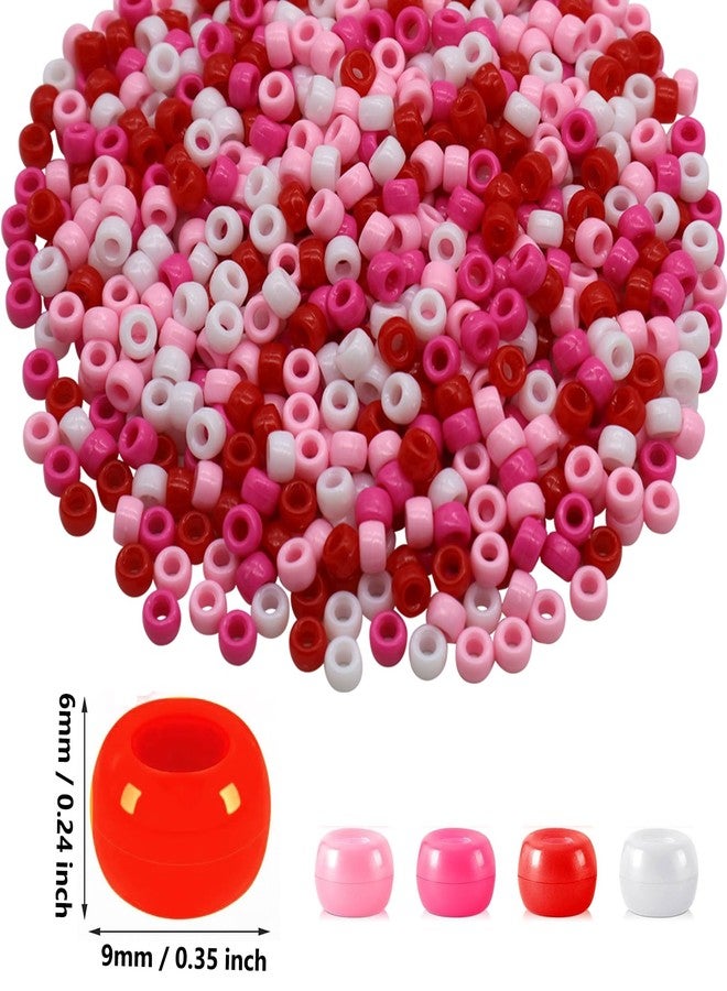 Swpohrat 100 Pcs Light Pink Craft Pipe Cleaners with 800 Pcs Pony Beads for Valentine's Day Craft Bracelet Necklace Earring Jewelry Making,DIY Craft Projects Wedding Party Decorations - Image 4