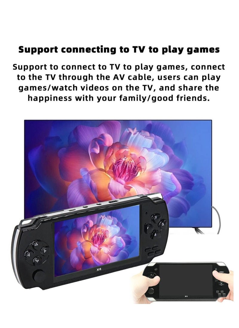Generic - 4.3 inch 8GB Handheld Game Console - Built-in 1500 Games - Supports Multiple Simulators - X6 Retro Video Game Console - MP3/MP4/Ebook - TV OUT - Portable Game Player - Image 1
