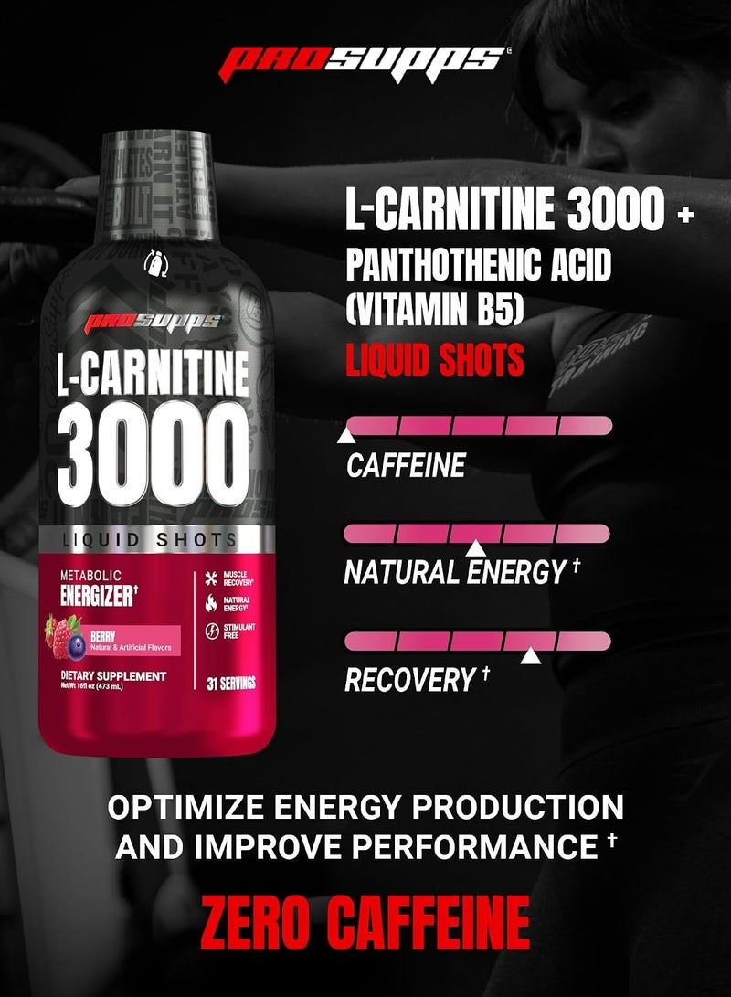 ProSupps L-Carnitine 3000 Liquid Shots - Berry - (473 ml) - Image 3