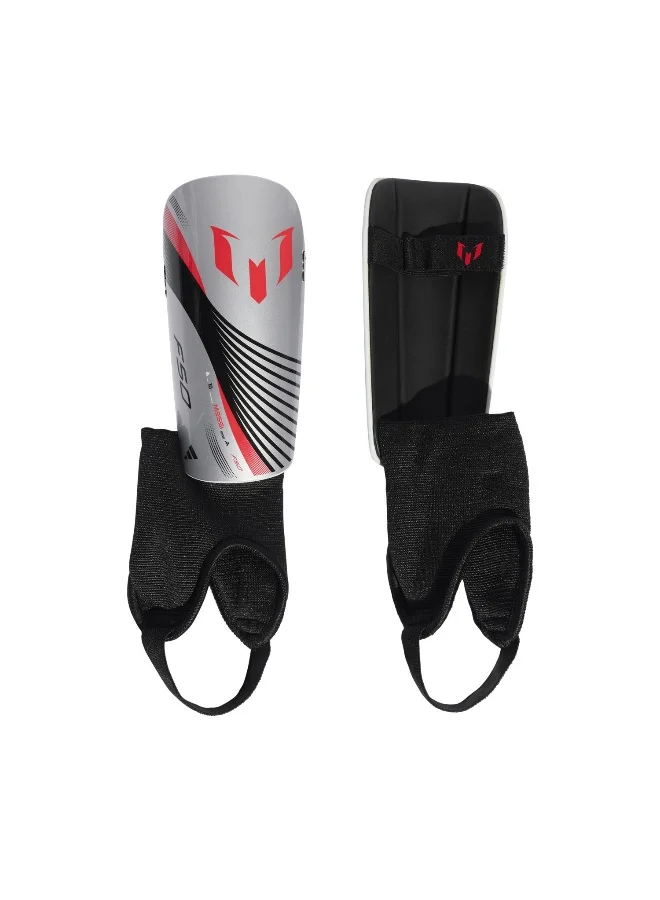 Adidas Adidas Messi Sg Mtc J U Silver Football/Soccer Shinpads & Straps For Unisex
