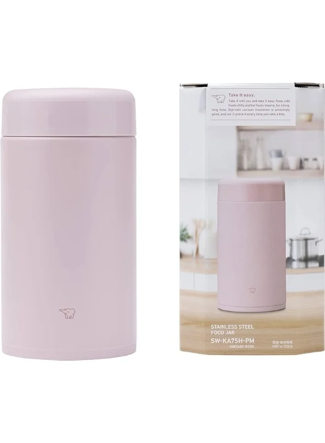 Zojirushi Zojirushi S/S Vacuum FoodJar,0.75L,Vintage Rose (Pm)