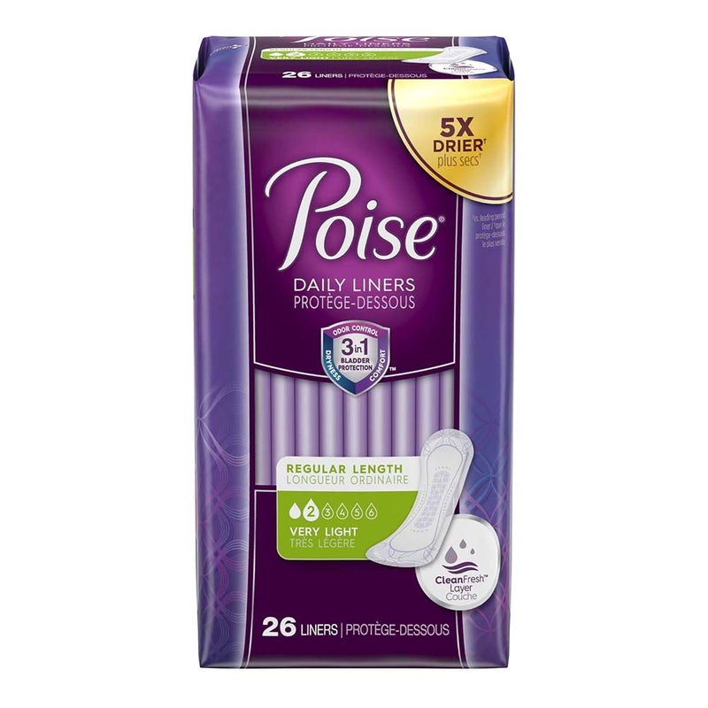 Kimberly-Clark Poise Fresh Protection Female Incontinent Pad Regular Length 85 L 19305 Light 208 Ct - Image 1