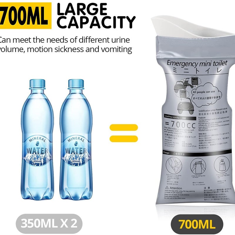 Emergency Urine Bag Disposable Male and Female Universal Urinal Car Travel Portable Urinal for Kidsren and the Elderly - Image 2