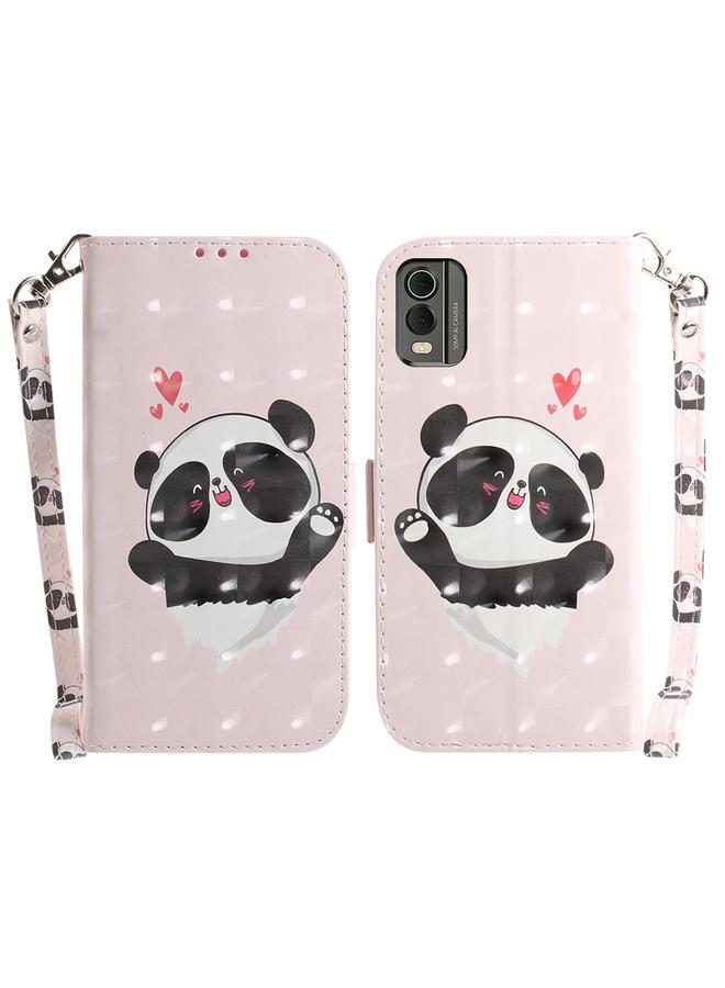 اس-توب جراب هاتف Nokia C32 ثلاثي الأبعاد من الجلد الملون أفقيًا - Image 1