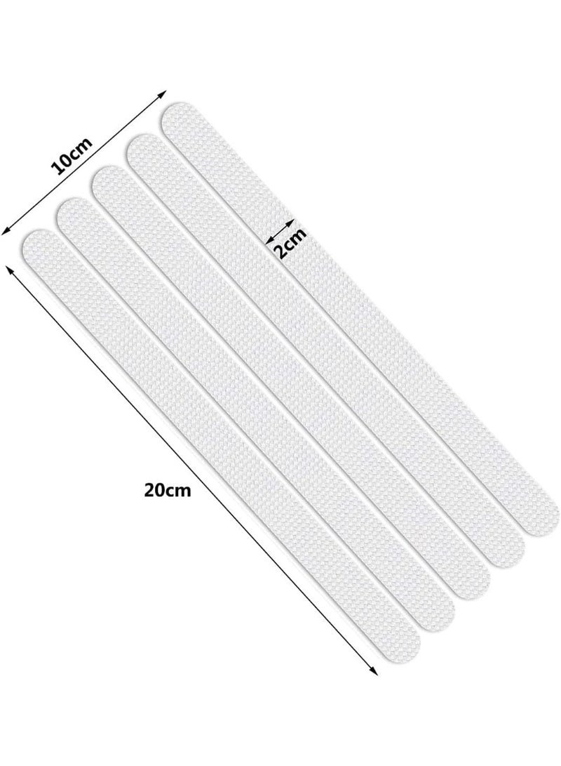 مداس حمام آمن من اسيتات فينيل الايثيلين، لاصق قوي مانع للانزلاق ملصقات حوض الاستحمام المضادة 10 قطع أبيض - Image 2