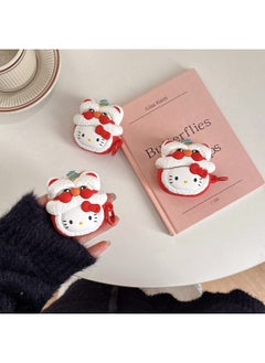 Generic Year Headset For Apple 4 Generation AirpodsPro2 Cartoon Cute Protective Shell Premium-Color:Butter Bear With Hook-Applicable Models:Airpods 4th Generation  - Image 2