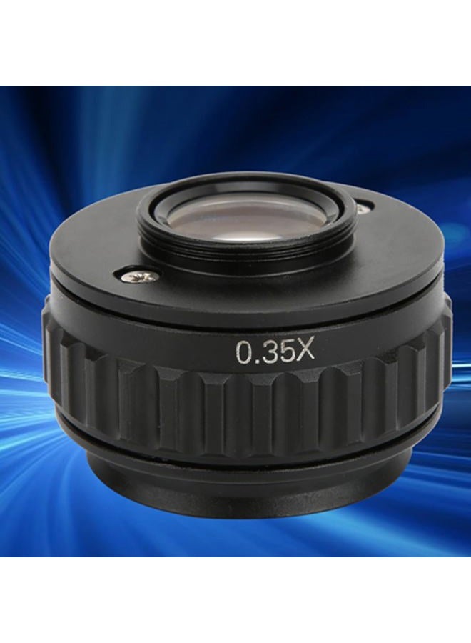 Estink Microscope Adapter, 0.35X CTV Microscope Lens Camera Interface Adapters Microscope Accessory Mount Lens Adapter for Trinocular Stereo Microscope, with Hex Scoket Wrench, Black - Image 3