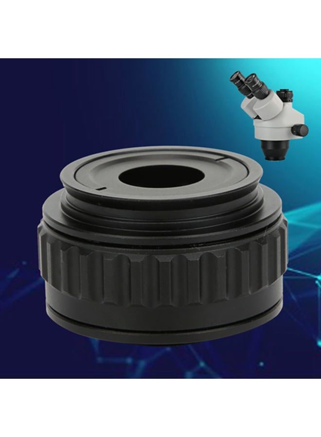 Estink Microscope Adapter, 0.35X CTV Microscope Lens Camera Interface Adapters Microscope Accessory Mount Lens Adapter for Trinocular Stereo Microscope, with Hex Scoket Wrench, Black - Image 2