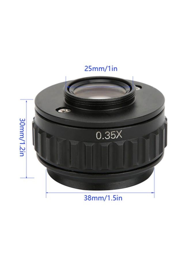 Estink Microscope Adapter, 0.35X CTV Microscope Lens Camera Interface Adapters Microscope Accessory Mount Lens Adapter for Trinocular Stereo Microscope, with Hex Scoket Wrench, Black - Image 5