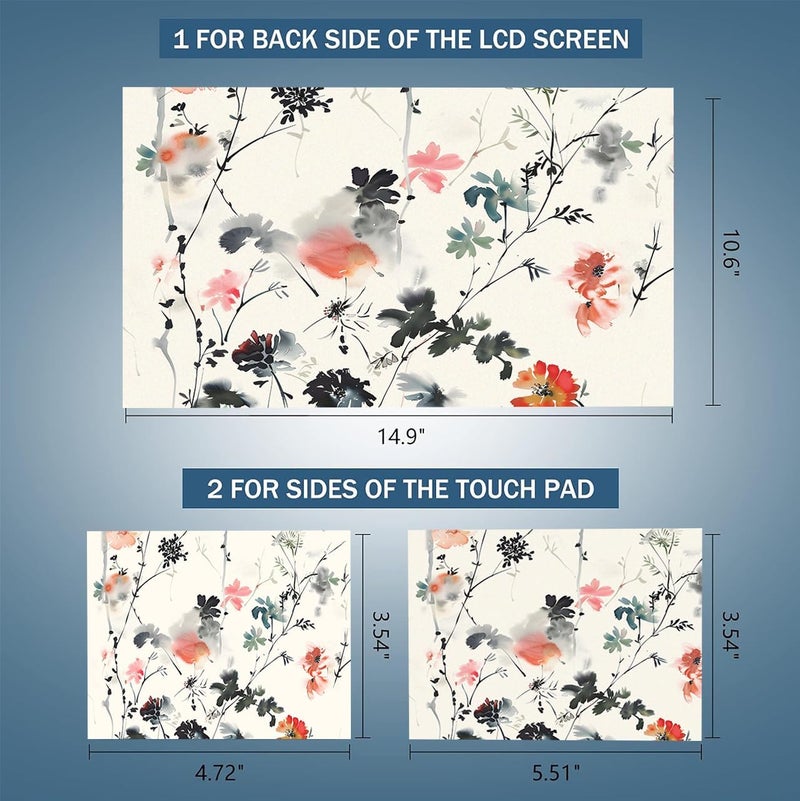 ICOLOR Laptop Skin Sticker Decal 12 13 13.3 14 15 15.4 15.6 inch Personalized Universal Notebook Vinyl Skin Stickers Cover Art Decal Computer Protector (075) - Image 2