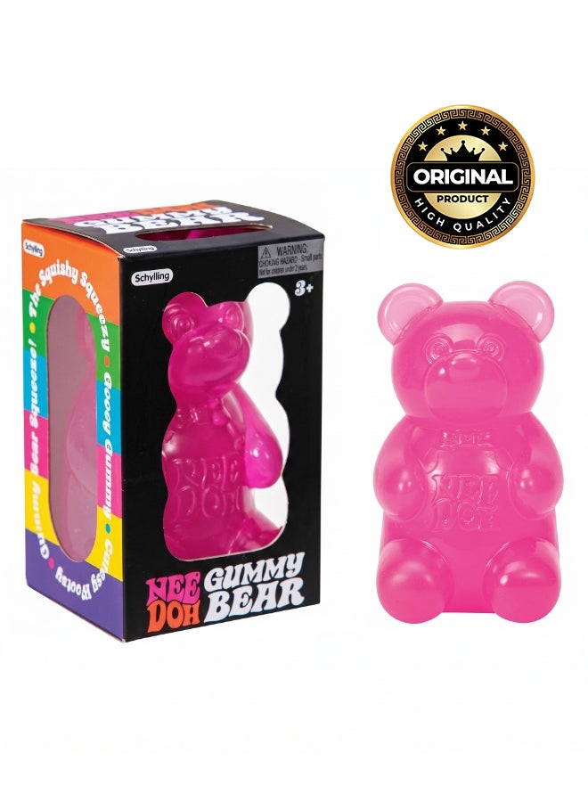 Schylling NeeDoh Gummy Bear-PINK - Image 1
