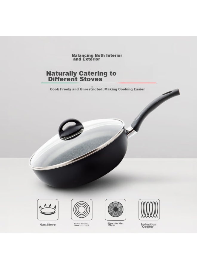 Ballarini Non-stick Pan, Induction Cooker Wok, Imported Flat-bottom Lightweight Frying Pan, Gas And Induction Compatible Stir-fry Pan, Bologna 28cm - Image 2