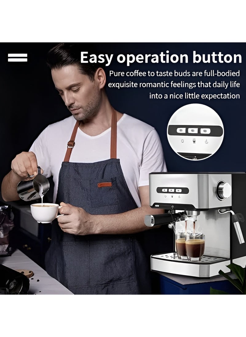 Generic Espresso Coffee Machine With Milk Frother And Steamer  with Pump Pressure Espresso Machine, Espresso Maker For Home Barista Or Office Latte Cappuccino Machine 1.6L 800W  - Image 5