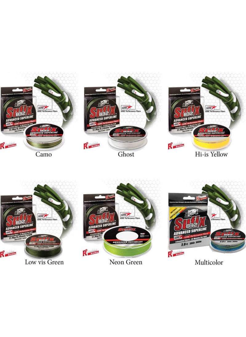 Sufix - 832 Advanced Ip Fishing Line Low Vis GREEN-0.15MM - 100MT - 9.2kg - Image 1