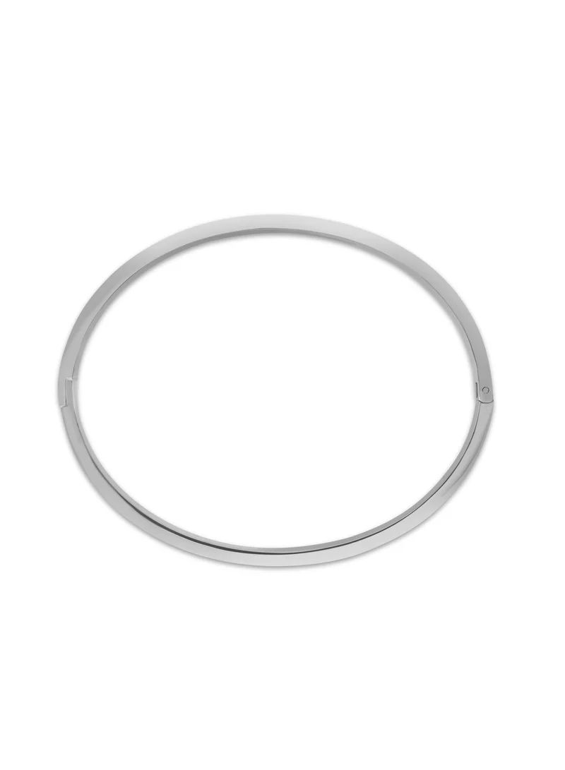 Guy Laroche  Grace Silver Color Bangle With Mop And Crystals for Women | Best Price UAE