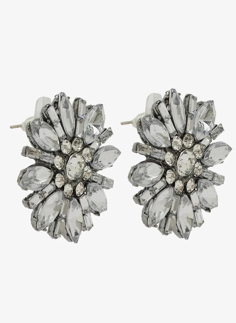 Ella Limited Edition Diamonte Floral Shaped Earrings