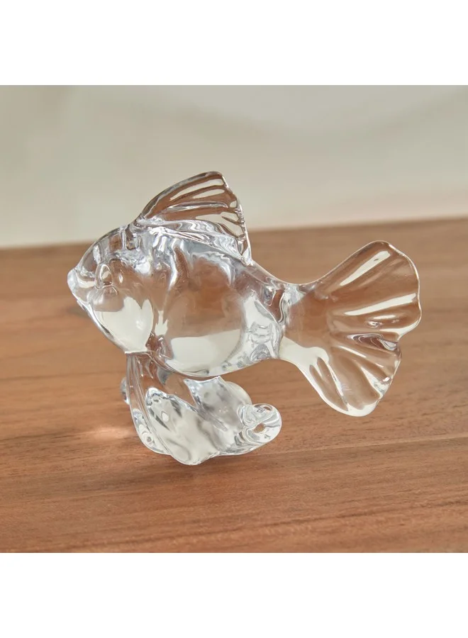 Home Box Vega Glass Fish Accent 11 x 8 x 5 cm